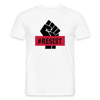 Hashtag Resist - Raised Fist - Black Power - Men's T-Shirt - white - Front - AI Model Male 178 dark (178cm)