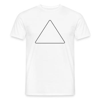 Triangle avec coins arrondis - T-shirt homme - blanc - Devant - AI Model Male 178 dark (178cm)