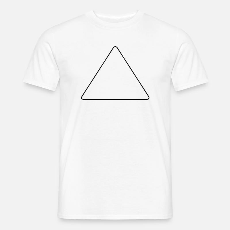 Triangle with rounded corners - Men’s T-shirt - white