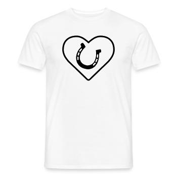 horseshoe - Men's T-Shirt - white - Front - AI Model Male 178 dark (178cm)