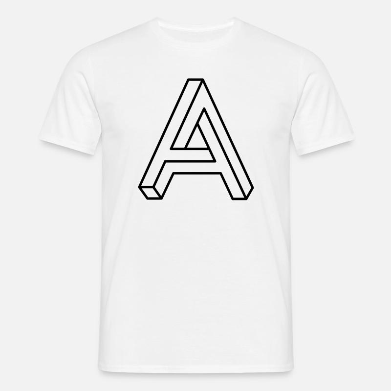 Impossible Shape – Optical Illusion Design - Men's T-Shirt - white