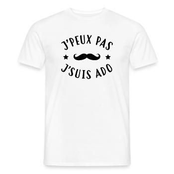 Ado - Adolescent - Adolescente - Famille - Jeune - Men's T-Shirt - white - Front - AI Model Male 178 dark (178cm)