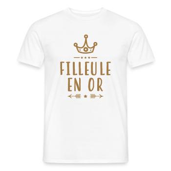 Patin / Pate / Patentochter / Patensohn - Männer T-Shirt - Weiß - Vorne - AI Model Male 178 dark (178cm)