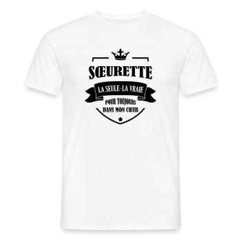 Soeur Sœur Naissance Bébé Soeurette Famille - Men's T-Shirt - white - Front - AI Model Male 178 dark (178cm)