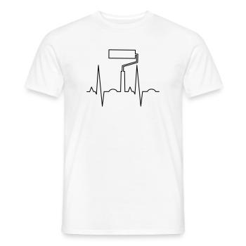 ekg peintre - T-shirt homme - blanc - Devant - AI Model Male 178 dark (178cm)