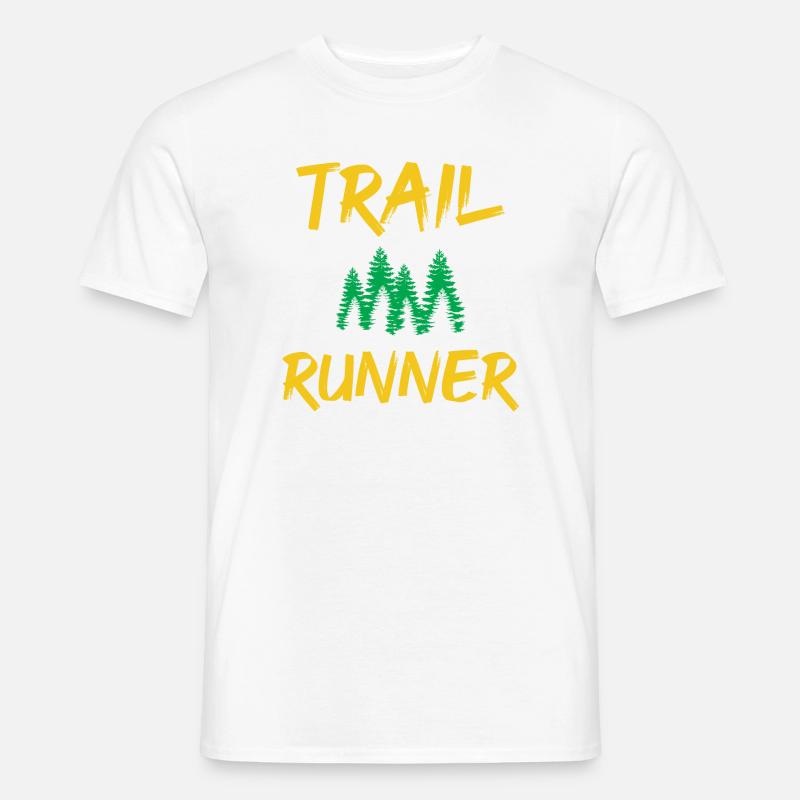 Trail Runner - Männer T-Shirt - Weiß