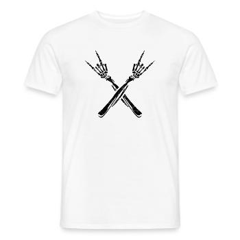 provocation de l'humour noir qui traîne apathiquement - T-shirt homme - blanc - Devant - AI Model Male 178 dark (178cm)