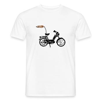 Fur accent stripes - Men's T-Shirt - white - Front - AI Model Male 178 dark (178cm)