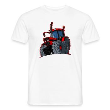 Boîtier 0856 bordure rouge - T-shirt homme - blanc - Devant - AI Model Male 178 dark (178cm)