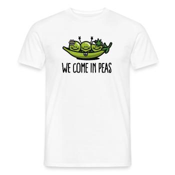 We come in peas / peace - Männer T-Shirt - Weiß - Vorne - AI Model Male 178 dark (178cm)