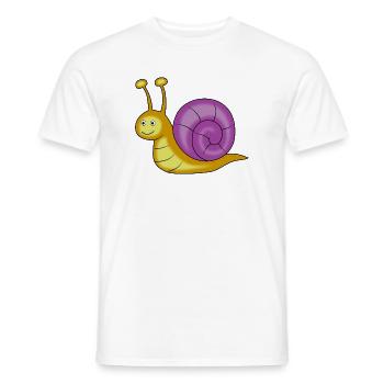 schnecke tier lustig - Männer T-Shirt - Weiß - Vorne - AI Model Male 178 dark (178cm)