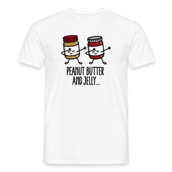 Dabbing dab peanut butter and jelly jar - T-shirt homme - blanc - Devant - AI Model Male 178 dark (178cm)