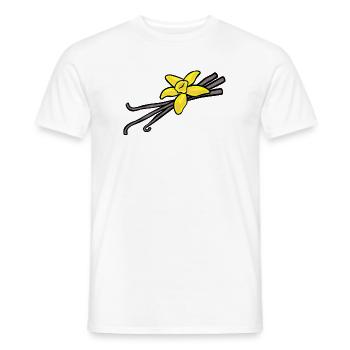 Vanilleblüte mit drei Vanilleschoten - Männer T-Shirt - Weiß - Vorne - AI Model Male 178 dark (178cm)