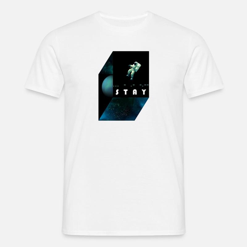 stay / morse code - Men's T-Shirt - white
