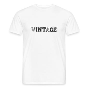 VINTAGE Rétro - T-shirt homme - blanc - Devant - AI Model Male 178 dark (178cm)