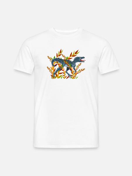 dinosaurier - Männer T-Shirt - Weiß