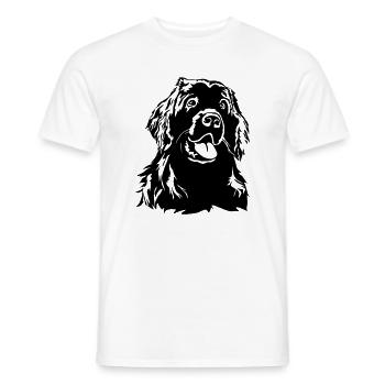 Terre-Neuve tête - T-shirt homme - blanc - Devant - AI Model Male 178 dark (178cm)