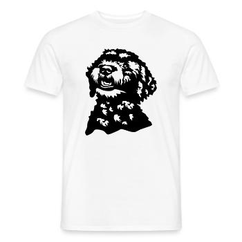 Tête Lagotto Romagnolo - T-shirt homme - blanc - Devant - AI Model Male 178 dark (178cm)