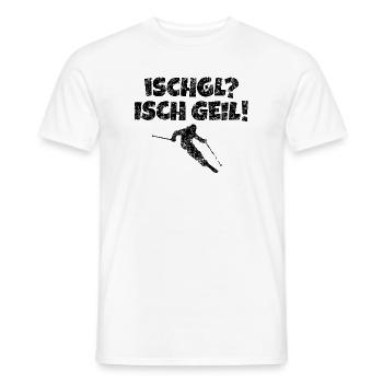 Ischgl Ischgeil (Vintage Schwarz) Ski Skifahrer - Männer T-Shirt - Weiß - Vorne - AI Model Male 178 dark (178cm)