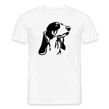 Berner Laufhund Kopf - Männer T-Shirt - Weiß - Vorne - AI Model Male 178 dark (178cm)