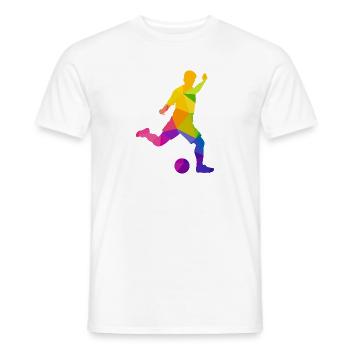 Fussball Fussballer Fussballspieler Fussballfan - Männer T-Shirt - Weiß - Vorne - AI Model Male 178 dark (178cm)