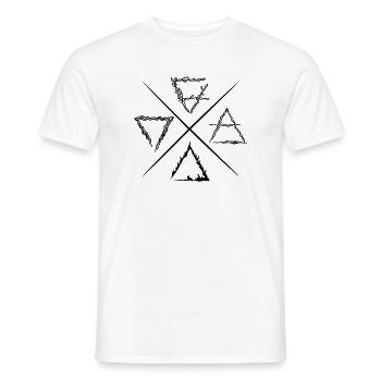 Four Element Symbols - Men's T-Shirt - white - Front - AI Model Male 178 dark (178cm)