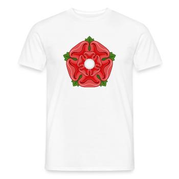 Red Rose of Lancaster Lancashire - Men's T-Shirt - white - Front - AI Model Male 178 dark (178cm)