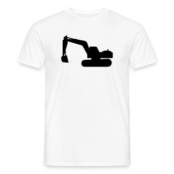 bagger sand arbeit beruf - Männer T-Shirt - Weiß - Vorne - AI Model Male 178 dark (178cm)