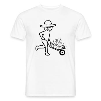 Gärtner / Gärtnerin - schwarz-weiß / einfärbbar - Männer T-Shirt - Weiß - Vorne - AI Model Male 178 dark (178cm)