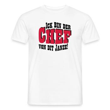 Chef von dit janze - Männer T-Shirt - Weiß - Vorne - AI Model Male 178 dark (178cm)