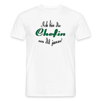 Chefin von dit janze - Männer T-Shirt - Weiß - Vorne - AI Model Male 178 dark (178cm)