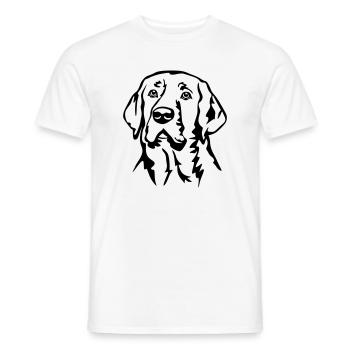 Tête de Broholmer - T-shirt homme - blanc - Devant - AI Model Male 178 dark (178cm)