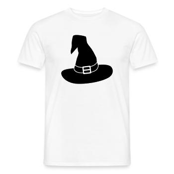 Hexenhut / schwarz-weiß / einfärbbar - Männer T-Shirt - Weiß - Vorne - AI Model Male 178 dark (178cm)