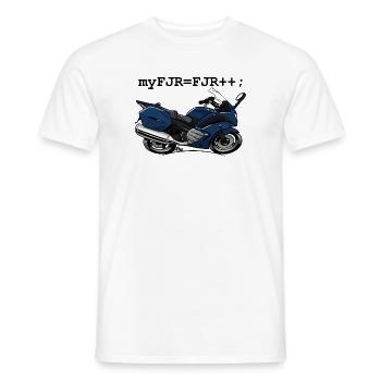 couleur myFJR - T-shirt homme - blanc - Devant - AI Model Male 178 dark (178cm)