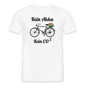 Fahrrad ohne Akku - Männer T-Shirt - Weiß - Vorne - AI Model Male 178 dark (178cm)