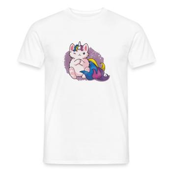 Kitty Katacorn Einhornkatze - Männer T-Shirt - Weiß - Vorne - AI Model Male 178 dark (178cm)