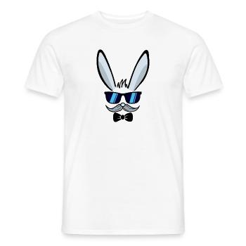 Er | Osterhase Gesicht Osterhäschen Frohe Ostern - Männer T-Shirt - Weiß - Vorne - AI Model Male 178 dark (178cm)