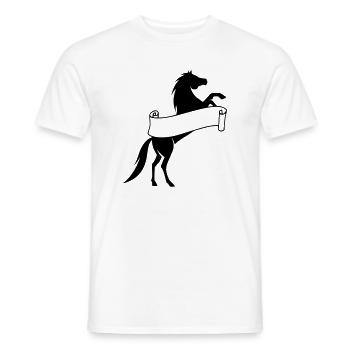 Chevaux chemise équitation texte name name lui-même champ - T-shirt homme - blanc - Devant - AI Model Male 178 dark (178cm)