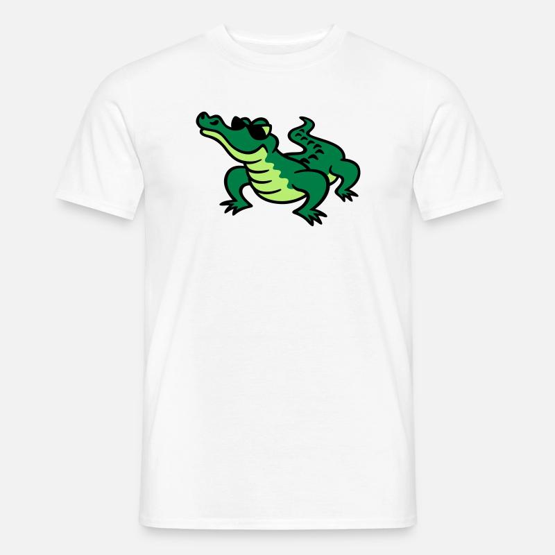 Cool Croc - Männer T-Shirt - Weiß