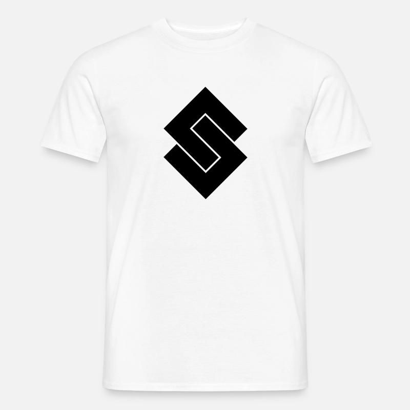 S - Logo - Männer T-Shirt - Weiß