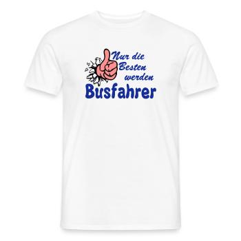Busfahrer Bus Omnibus nur die besten (25) - Männer T-Shirt - Weiß - Vorne - AI Model Male 178 dark (178cm)