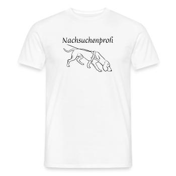 Nachsuchenprofi - Männer T-Shirt - Weiß - Vorne - AI Model Male 178 dark (178cm)