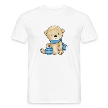 Ours avec ballon - T-shirt homme - blanc - Devant - AI Model Male 178 dark (178cm)