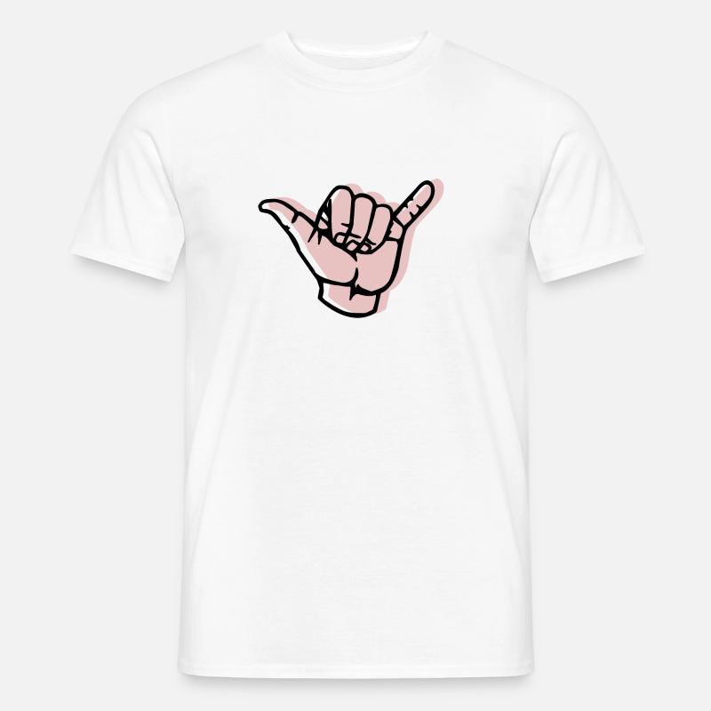 Décalage à la main - T-shirt homme - blanc