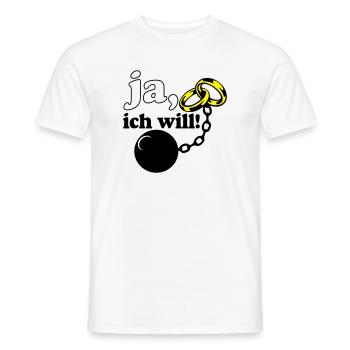 Junggesellenabschied , JGA ja ich will (25) - Männer T-Shirt - Weiß - Vorne - AI Model Male 178 dark (178cm)