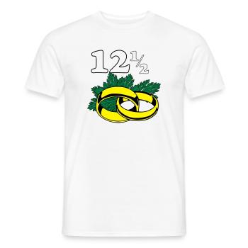 Parsley Wedding , 12,5 Years Wedding Anniversary (25) - Men's T-Shirt - white - Front - AI Model Male 178 dark (178cm)