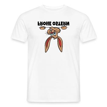 Frohe Ostern Osterhase Osterhäschen Sprüche - Männer T-Shirt - Weiß - Vorne - AI Model Male 178 dark (178cm)