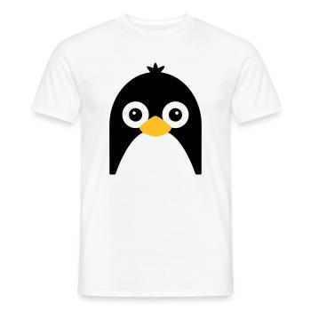 Nettes Pinguin-Gesicht - Männer T-Shirt - Weiß - Vorne - AI Model Male 178 dark (178cm)