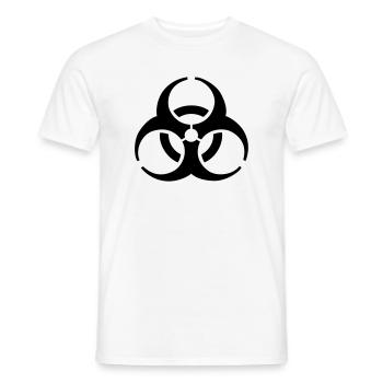 Biogefahr - Biologische Gefahr Symbol -Biohazard - Männer T-Shirt - Weiß - Vorne - AI Model Male 178 dark (178cm)