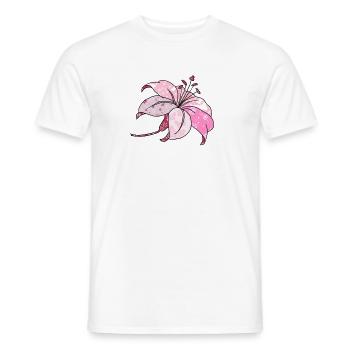 colorful lily - Men's T-Shirt - white - Front - AI Model Male 178 dark (178cm)